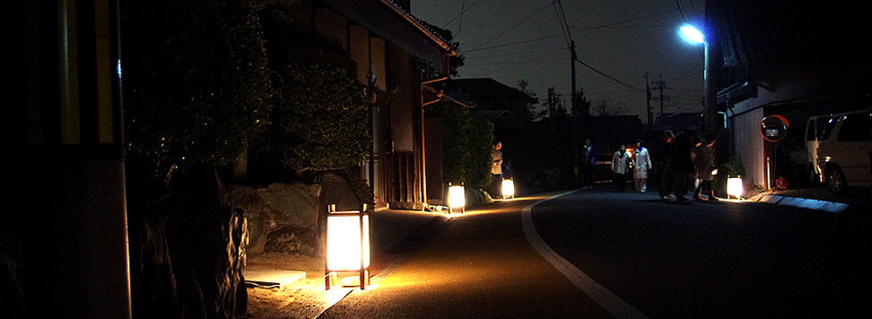 市場庄、川柳・俳句行灯点灯式写真