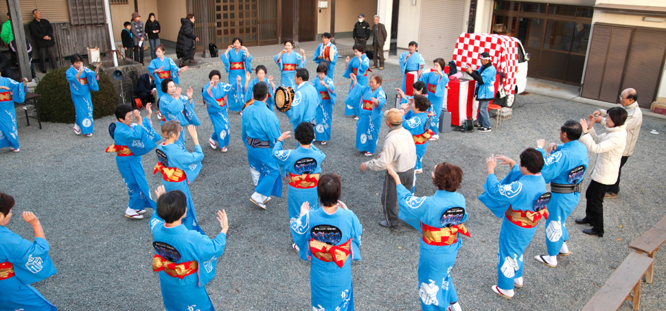 漕代地区(早馬瀬町・稲木町)行灯点灯式