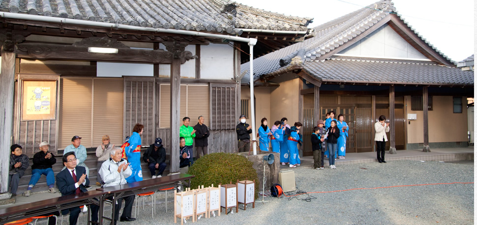 漕代地区(早馬瀬町・稲木町)行灯点灯式