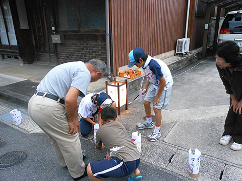 賀市島ヶ原（大和街道）竹灯の宴