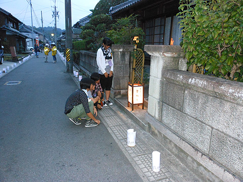 賀市島ヶ原（大和街道）竹灯の宴