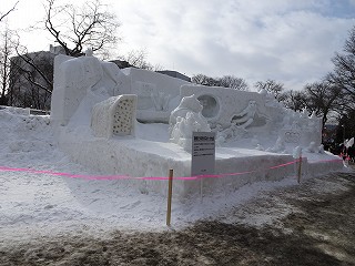 釧路の氷まつり、さっぽろ雪まつりに参加された一部の作品