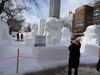 釧路の氷まつり、さっぽろ雪まつりに参加された一部の作品