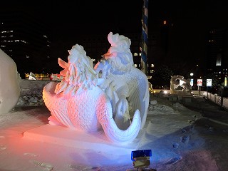 釧路の氷まつり、さっぽろ雪まつりに参加された一部の作品