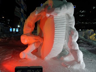 釧路の氷まつり、さっぽろ雪まつりに参加された一部の作品