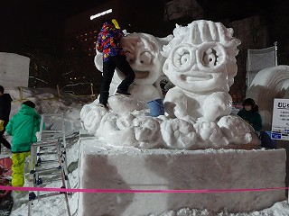 釧路の氷まつり、さっぽろ雪まつりに参加された一部の作品