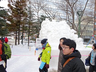 釧路の氷まつり、さっぽろ雪まつりに参加された一部の作品