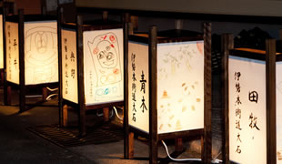 松阪市大石宿　行灯点灯